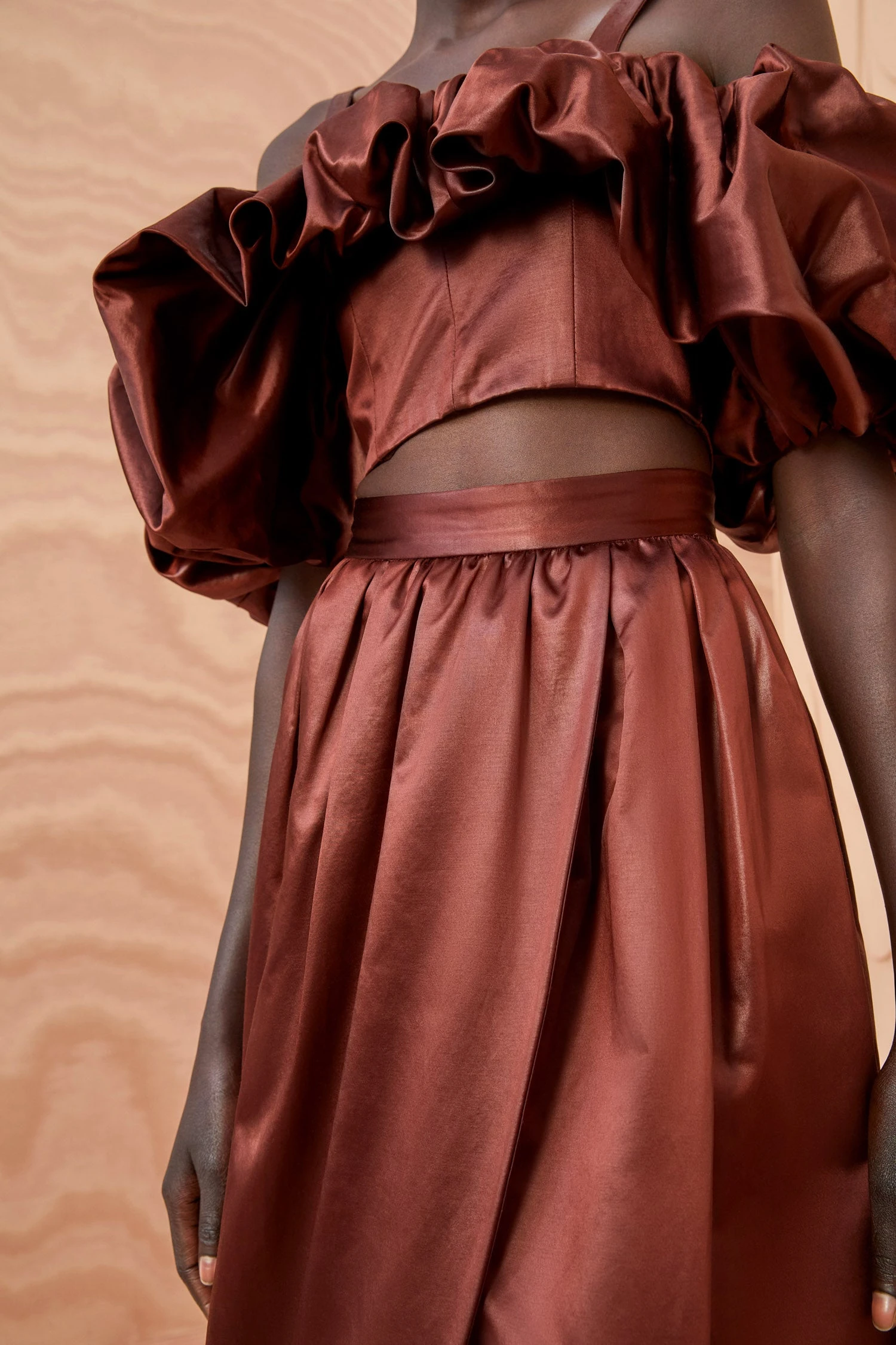 ULLA JOHNSON Maxine Skirt - Mahogany 3 ULLA JOHNSON Maxine Skirt - Mahogany - Image 3