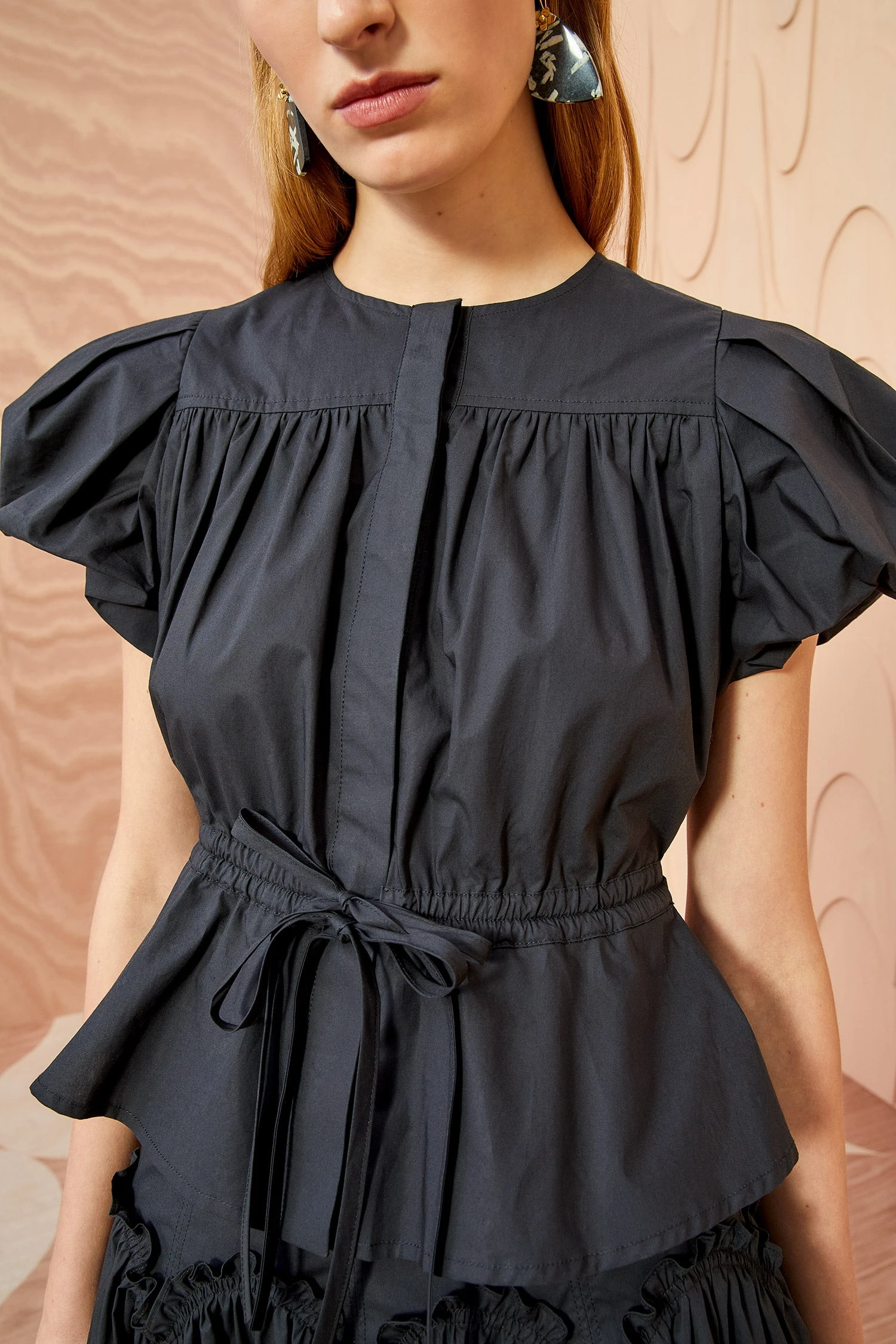 ULLA JOHNSON Mila Top - Noir 2 ULLA JOHNSON Mila Top - Noir - Image 2