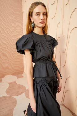 ULLA JOHNSON Mila Top - Noir 9 ULLA JOHNSON Mila Top - Noir -Olivia Fashion Shop ULLA JOHNSON Mila Top NOIR 05