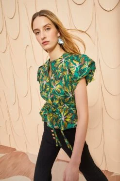 ULLA JOHNSON Mila Top - Tigerlily 7 ULLA JOHNSON Mila Top - Tigerlily -Olivia Fashion Shop ULLA JOHNSON Mila Top TIGERLILY 03