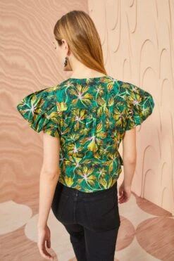 ULLA JOHNSON Mila Top - Tigerlily 8 ULLA JOHNSON Mila Top - Tigerlily -Olivia Fashion Shop ULLA JOHNSON Mila Top TIGERLILY 04