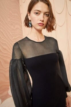 ULLA JOHNSON Milla Dress - Noir -Olivia Fashion Shop ULLA JOHNSON Milla Dress NOIR 0090