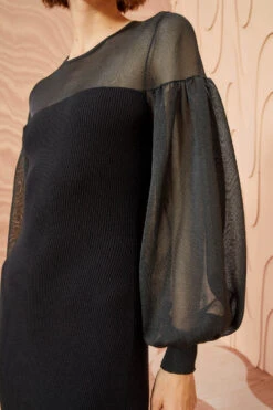 Olivia Fashion Shop -Olivia Fashion Shop ULLA JOHNSON Milla Dress NOIR 02 ALT