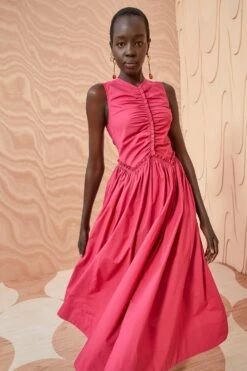 ULLA JOHNSON Mimi Dress - Rosebud -Olivia Fashion Shop ULLA JOHNSON Mimi Dress ROSEBUD 02 ALT