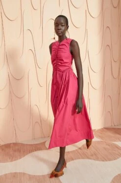 ULLA JOHNSON Mimi Dress - Rosebud -Olivia Fashion Shop ULLA JOHNSON Mimi Dress ROSEBUD 03