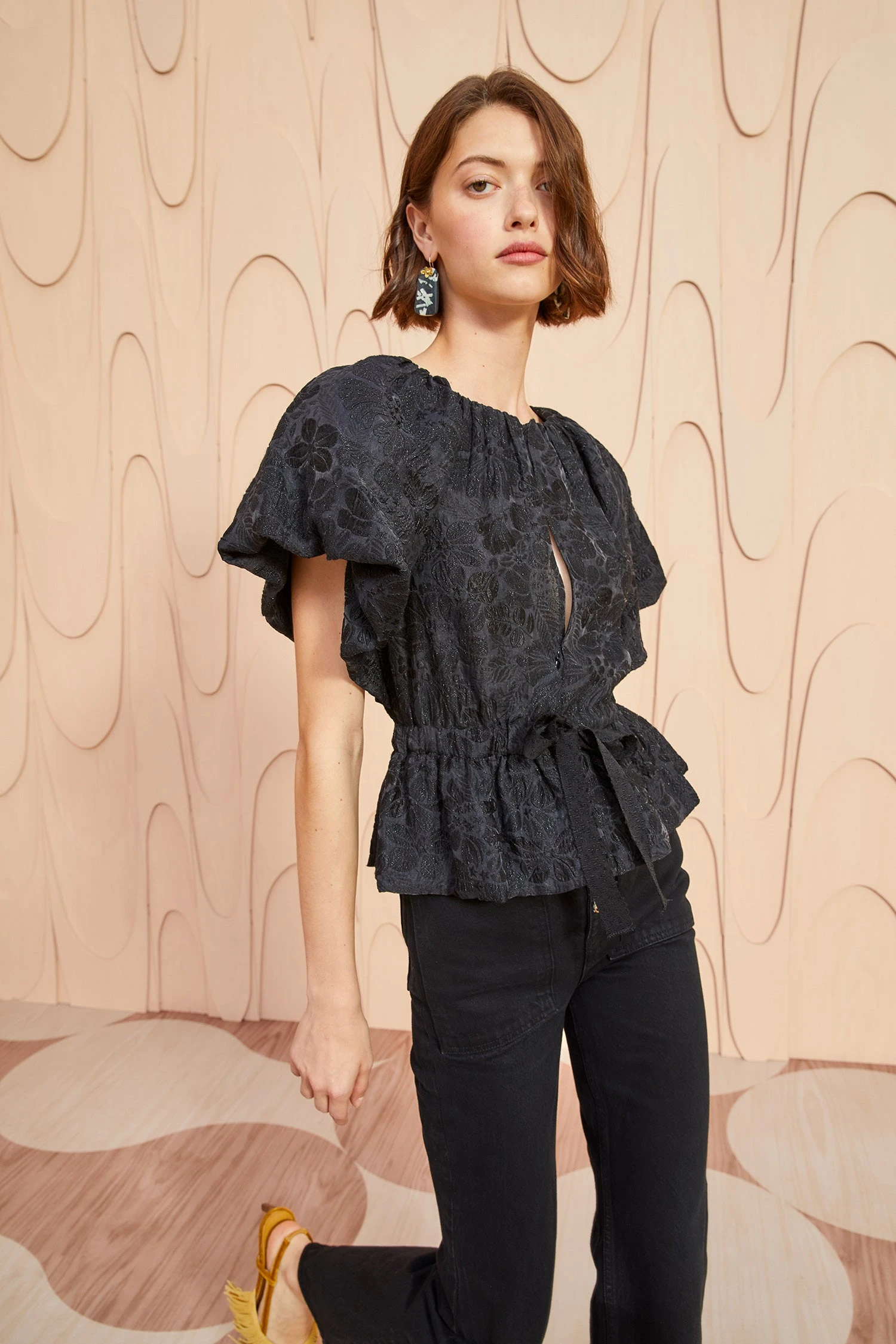 ULLA JOHNSON Mirabelle Top - Noir 1 ULLA JOHNSON Mirabelle Top - Noir