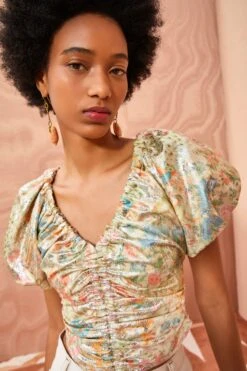 ULLA JOHNSON Nerida Top - Meadow -Olivia Fashion Shop ULLA JOHNSON Nerida Top MEADOW 0039