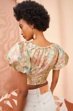 ULLA JOHNSON Nerida Top - Meadow -Olivia Fashion Shop ULLA JOHNSON Nerida Top MEADOW 0132