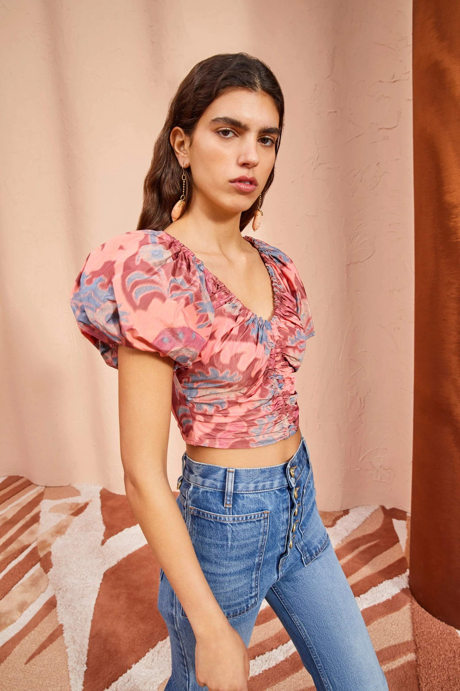 ULLA JOHNSON Nerida Top - Passionflower 3 ULLA JOHNSON Nerida Top - Passionflower - Image 3