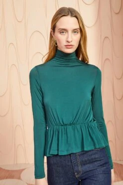 ULLA JOHNSON Nina Top - Cypress -Olivia Fashion Shop ULLA JOHNSON Nina Top CYPRESS 05