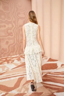 ULLA JOHNSON Odile Dress - Chalk -Olivia Fashion Shop ULLA JOHNSON Odile Dress CHALK 0175
