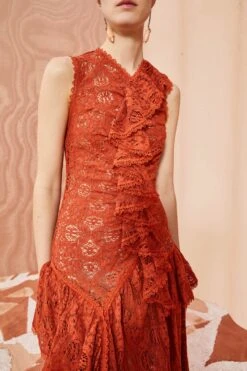 ULLA JOHNSON Odile Dress - Paprika -Olivia Fashion Shop ULLA JOHNSON Odile Dress PAPRIKA 0065