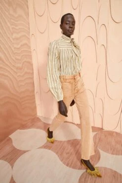 ULLA JOHNSON Opal Blouse - Sand -Olivia Fashion Shop ULLA JOHNSON Opal Blouse SAND 0129