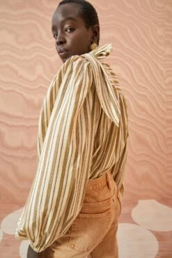 ULLA JOHNSON Opal Blouse - Sand -Olivia Fashion Shop ULLA JOHNSON Opal Blouse SAND 0222