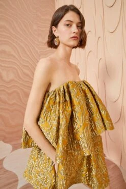 ULLA JOHNSON Oui Dress - Citrine -Olivia Fashion Shop ULLA JOHNSON Oui Dress CITRINE 0083