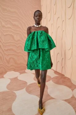 ULLA JOHNSON Oui Dress - Emerald -Olivia Fashion Shop ULLA JOHNSON Oui Dress EMERALD 01 MAIN