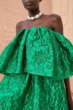 ULLA JOHNSON Oui Dress - Emerald -Olivia Fashion Shop ULLA JOHNSON Oui Dress EMERALD 02 ALT