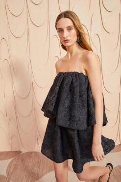 ULLA JOHNSON Oui Dress - Noir -Olivia Fashion Shop ULLA JOHNSON Oui Dress NOIR 03