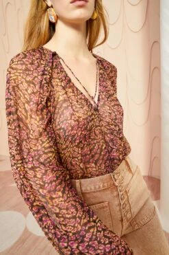 ULLA JOHNSON Pauline Blouse - Pomegranate -Olivia Fashion Shop ULLA JOHNSON Pauline Blouse POMEGRANATE 02 ALT