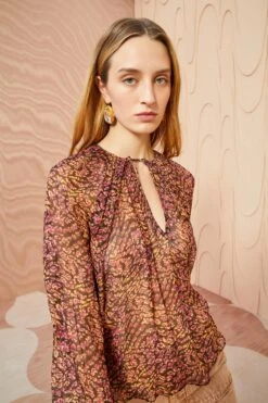 ULLA JOHNSON Pauline Blouse - Pomegranate -Olivia Fashion Shop ULLA JOHNSON Pauline Blouse POMEGRANATE 03