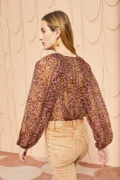 ULLA JOHNSON Pauline Blouse - Pomegranate -Olivia Fashion Shop ULLA JOHNSON Pauline Blouse POMEGRANATE 04