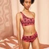 ULLA JOHNSON Reina Bikini Top - Wild Rose