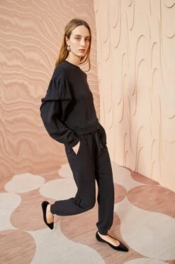 ULLA JOHNSON Rory Pant - Noir 7 ULLA JOHNSON Rory Pant - Noir -Olivia Fashion Shop ULLA JOHNSON Rory Pant NOIR 03