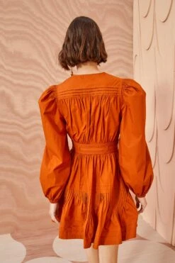 ULLA JOHNSON Rosalind Dress - Saffron -Olivia Fashion Shop ULLA JOHNSON Rosalind Dress SAFFRON 04