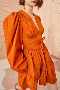 ULLA JOHNSON Rosalind Dress - Saffron -Olivia Fashion Shop ULLA JOHNSON Rosalind Dress SAFFRON 05