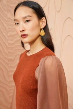 ULLA JOHNSON Sabrina Pullover - Redwood -Olivia Fashion Shop ULLA JOHNSON Sabrina Pullover REDWOOD 0164