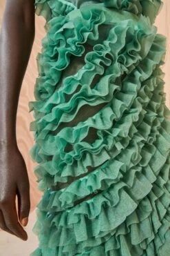 ULLA JOHNSON Sarafina Skirt - Jade 7 ULLA JOHNSON Sarafina Skirt - Jade -Olivia Fashion Shop ULLA JOHNSON Sarafina Skirt JADE 02 ALT