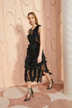 ULLA JOHNSON Sarafina Skirt - Noir -Olivia Fashion Shop ULLA JOHNSON Sarafina Skirt NOIR 0050