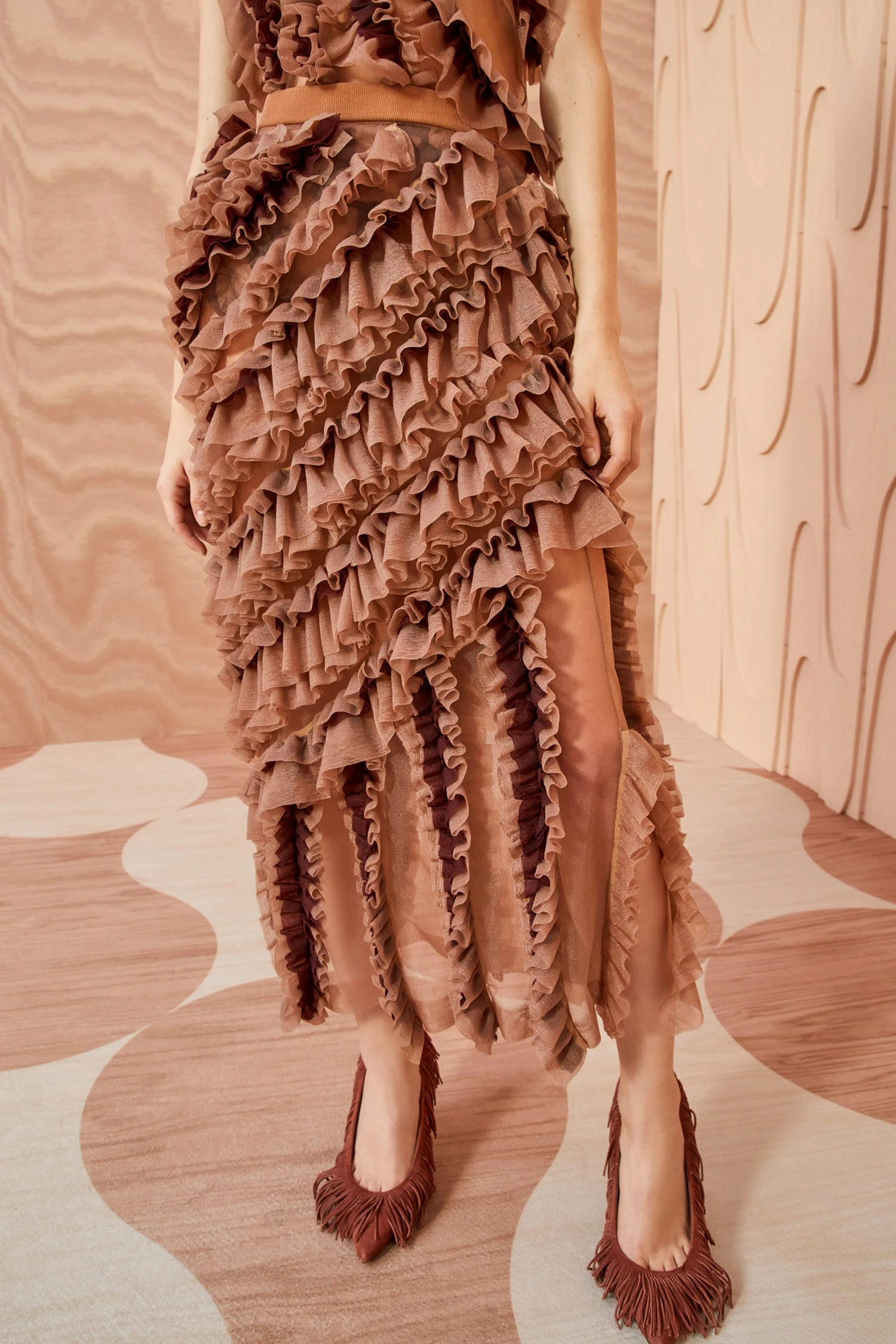 ULLA JOHNSON Sarafina Skirt - Umber 2 ULLA JOHNSON Sarafina Skirt - Umber - Image 2