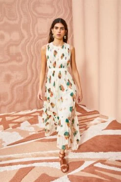 ULLA JOHNSON Sarai Dress - Aurora -Olivia Fashion Shop ULLA JOHNSON Sarai Dress AURORA 03