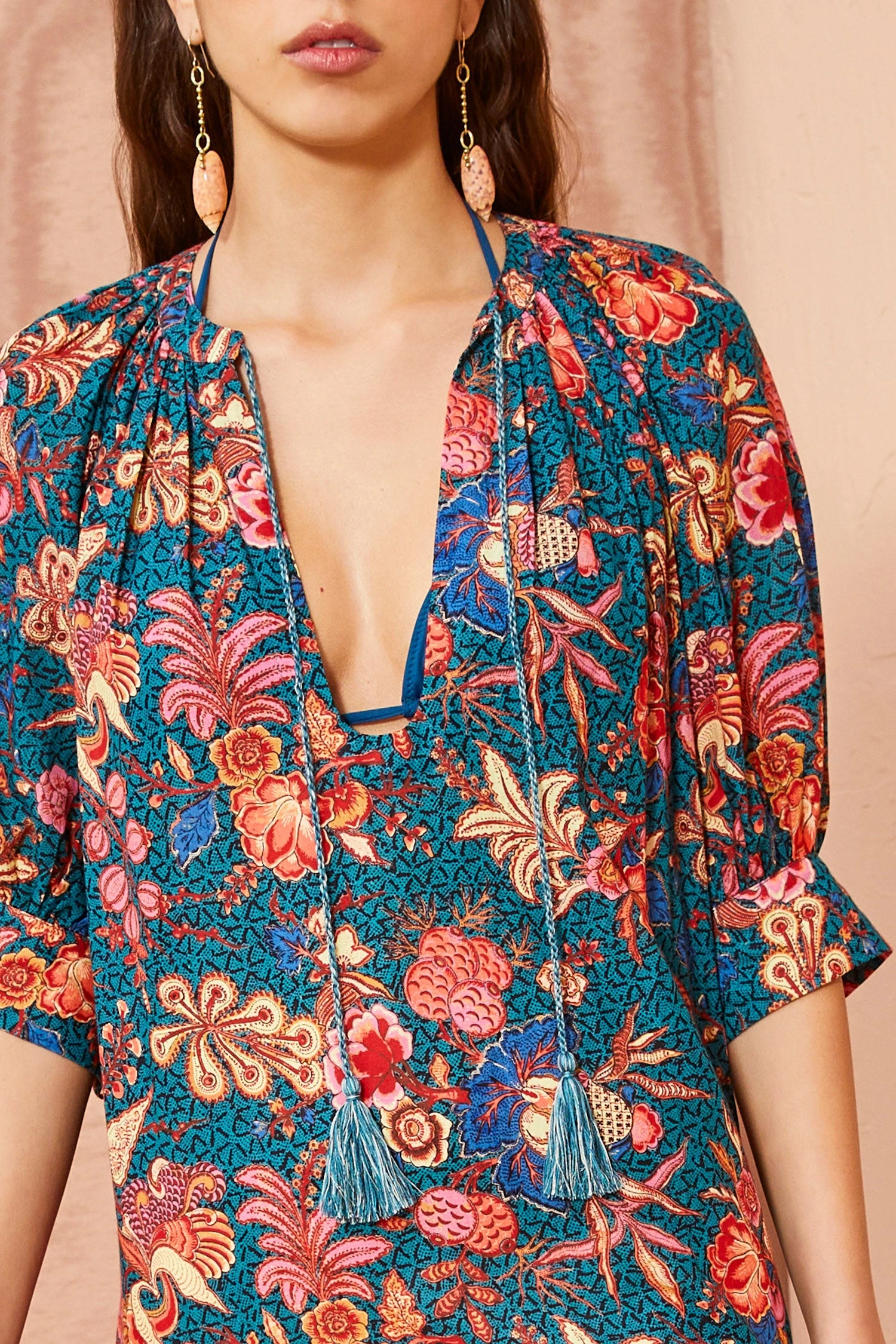 ULLA JOHNSON Selena Coverup - Delphinium 2 ULLA JOHNSON Selena Coverup - Delphinium - Image 2