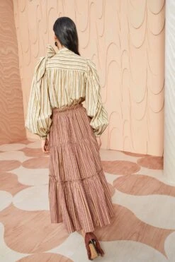 ULLA JOHNSON Severine Skirt - Mulberry -Olivia Fashion Shop ULLA JOHNSON Severine Skirt MULBERRY 0140