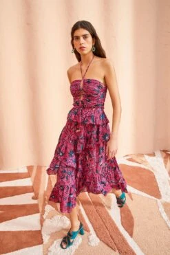 ULLA JOHNSON Simona Dress - Snapdragon 7 ULLA JOHNSON Simona Dress - Snapdragon -Olivia Fashion Shop ULLA JOHNSON Simona Dress SNAPDRAGON 03