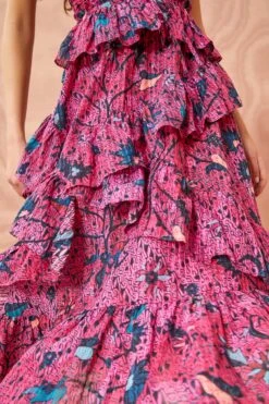 ULLA JOHNSON Simona Dress - Snapdragon 9 ULLA JOHNSON Simona Dress - Snapdragon -Olivia Fashion Shop ULLA JOHNSON Simona Dress SNAPDRAGON 05