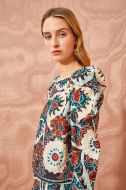 ULLA JOHNSON Siya Blouse - Lapis -Olivia Fashion Shop ULLA JOHNSON Siya Blouse LAPIS 0083