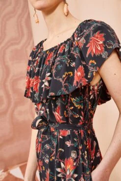 ULLA JOHNSON Skye Dress - Obsidian 9 ULLA JOHNSON Skye Dress - Obsidian -Olivia Fashion Shop ULLA JOHNSON Skye Dress OBSIDIAN 0166