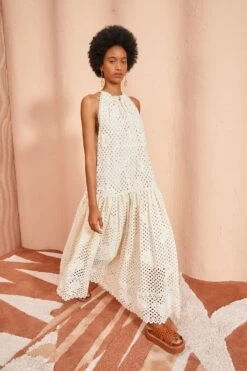 ULLA JOHNSON Stella Dress - Pearl 11 ULLA JOHNSON Stella Dress - Pearl -Olivia Fashion Shop ULLA JOHNSON Stella Dress PEARL 04