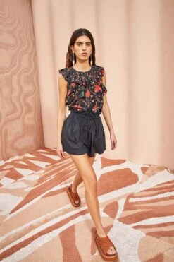 ULLA JOHNSON Tulip Top - Obsidian -Olivia Fashion Shop ULLA JOHNSON Tulip Top OBSIDIAN 01 MAIN