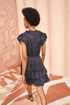 ULLA JOHNSON Vesna Dress - Noir -Olivia Fashion Shop ULLA JOHNSON Vesna Dress NOIR 04