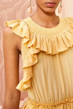 ULLA JOHNSON Violeta Dress - Dune -Olivia Fashion Shop ULLA JOHNSON Violeta Dress DUNE 05