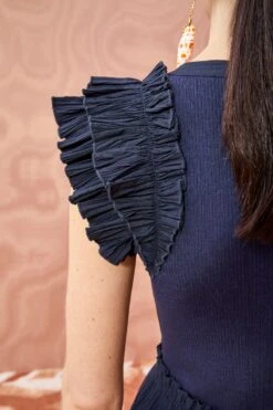 ULLA JOHNSON Virginia Dress - Midnight -Olivia Fashion Shop ULLA JOHNSON Virginia Dress MIDNIGHT 04