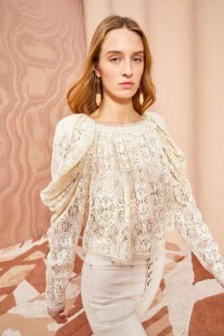 ULLA JOHNSON Vivi Blouse - Chalk -Olivia Fashion Shop ULLA JOHNSON Vivi Blouse CHALK 0032