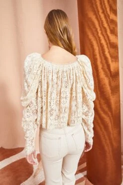 ULLA JOHNSON Vivi Blouse - Chalk -Olivia Fashion Shop ULLA JOHNSON Vivi Blouse CHALK 0105