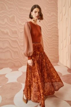 ULLA JOHNSON Willa Skirt - Sienna -Olivia Fashion Shop ULLA JOHNSON Willa Skirt SIENNA 0110