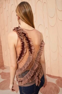 ULLA JOHNSON Winnifred Top - Umber -Olivia Fashion Shop ULLA JOHNSON Winnifred Top UMBER 0095