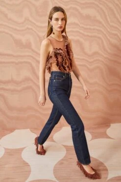 ULLA JOHNSON Winnifred Top - Umber -Olivia Fashion Shop ULLA JOHNSON Winnifred Top UMBER 0124